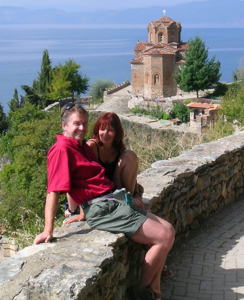 Beka & Mick at Ohrid 2005.